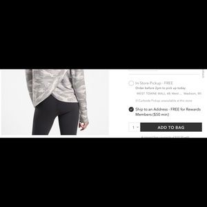 Athleta Girl Sweatshirt - Gray Heather Camo